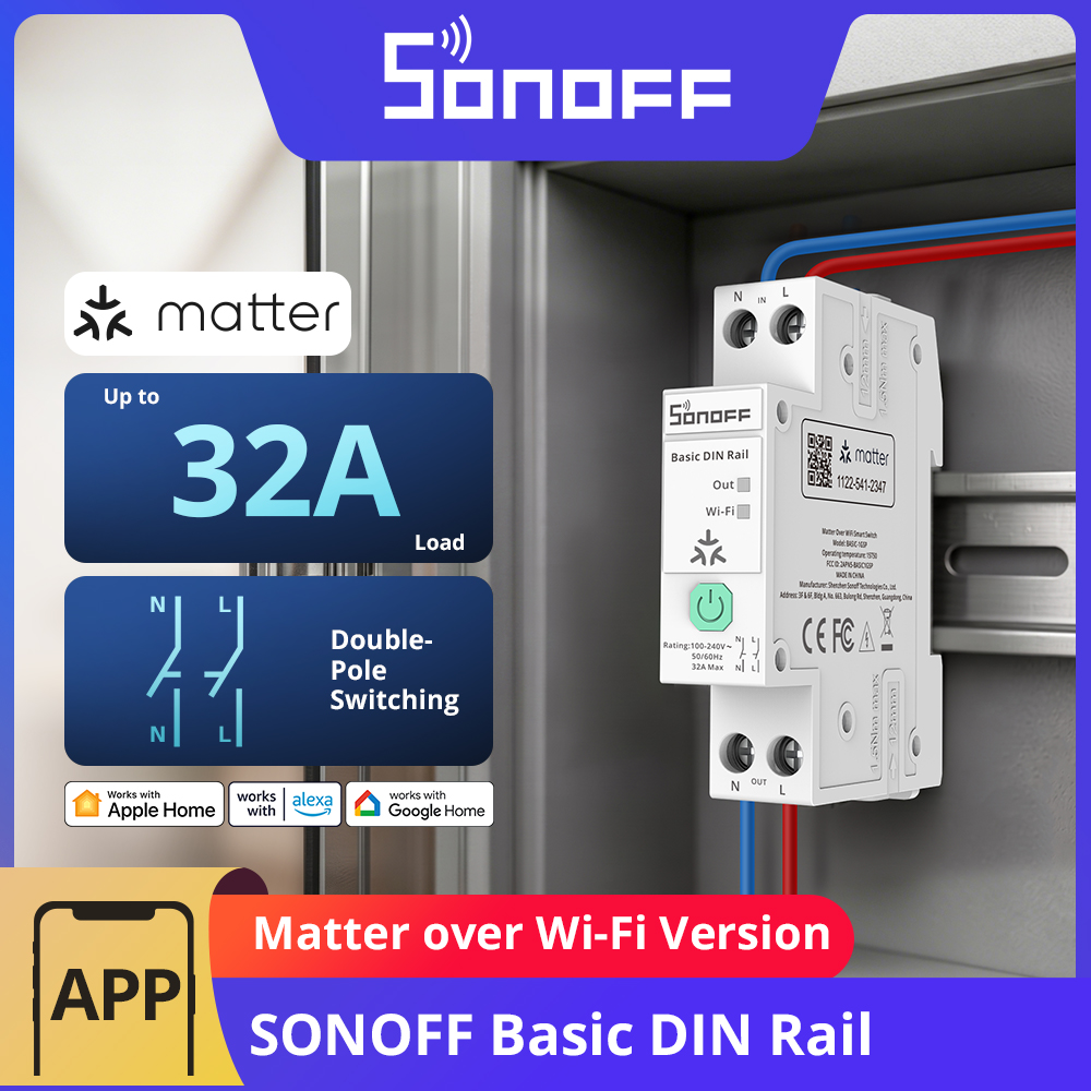 Sonoff Basic Switch - SONOFF BASIC-1GSP Temel Tek Kanallı DIN