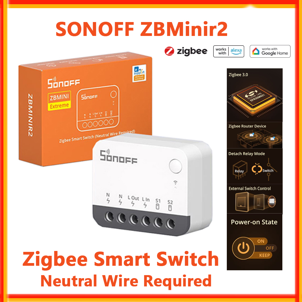 Sonoff Basic Switch - SONOFF ZBMinir2 Zigbee Akıllı Anahtar ZBMini